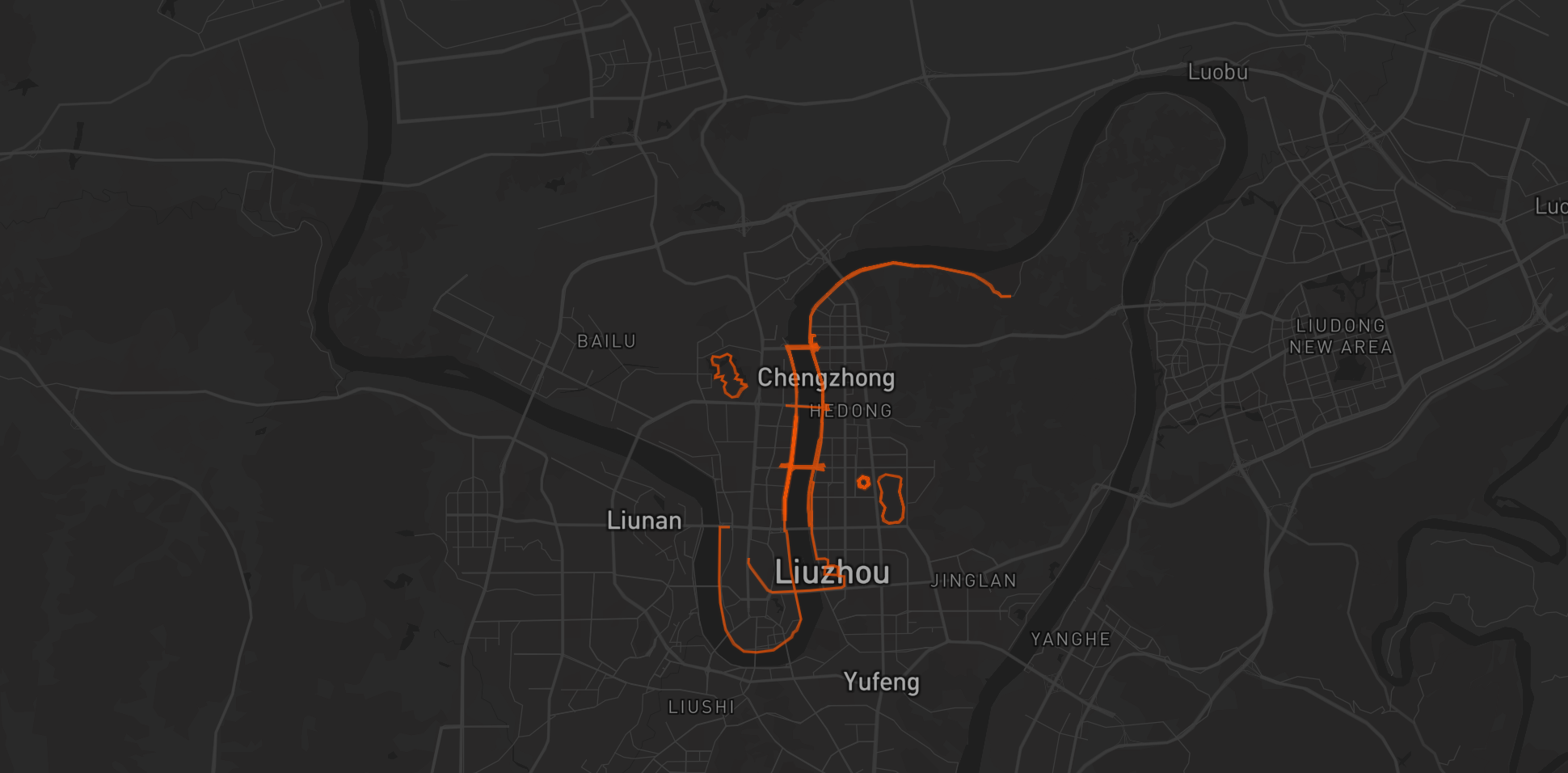 Running heatmap dark